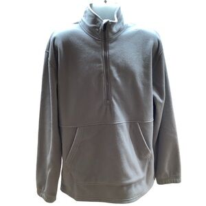 Xersion Size LT Light Gray Fleece Quarter-Zip Pullover with Front Sleeves. New